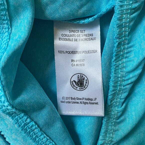 Body Glove 12M 3-Piece Turquoise Grey Baby Girl Outfit EUC Sporty Set - Picture 6 of 16